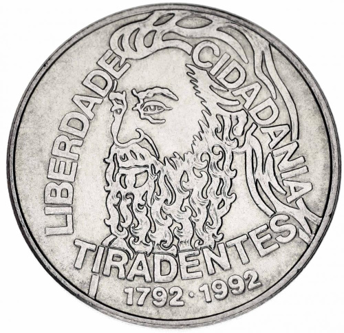 фото Бразилия 5000 крузейро 1992 UNC Тирадентес (KM#625)