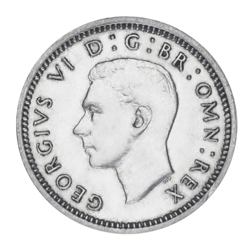 фото Великобритания 3 пенса 1940 Серебро F-VF (Ag 500, 1,41 грамма)