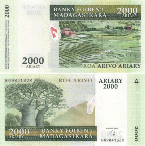 фото Мадагаскар 2000 ариари UNC (P90)