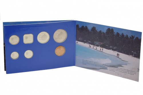фото Аруба набор из 7 монет 1993 UNC 5, 10, 25, 50 центов, 1, 2,5 флорина, жетон в сувенирной упаковке