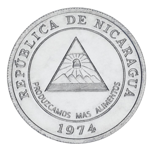 фото Никарагуа 5 сентаво 1974 AU-UNC