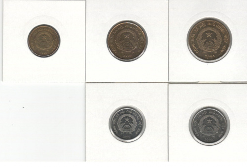 фото Вьетнам набор из 5 монет 2003 VF