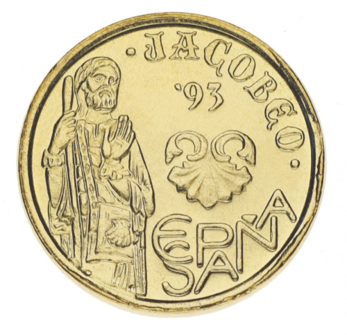 фото Испания 5 песет 1993 UNC Год Святого Иакова