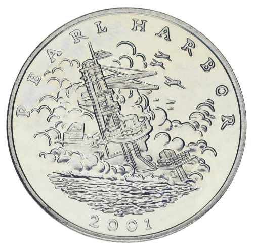 фото Либерия 5 долларов 2001 UNC Перл Харбор