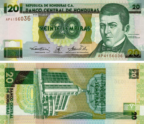 фото Гондурас 20 лемпир 2001 UNC (P87A)