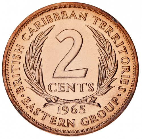 фото Восточные Карибы набор из 3 монет 1955-1965 AU-UNC 0,5, 1, 2 цента