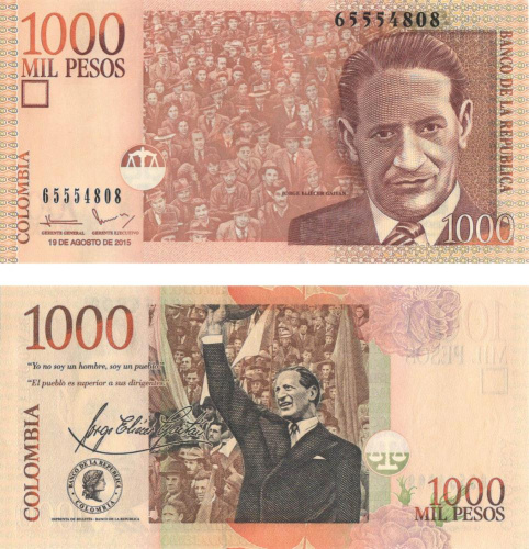 фото Колумбия 1000 песо 2015 UNC (P456)