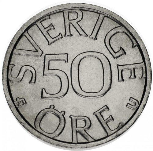 фото Швеция 50 эре 1968-1976 AU-UNC