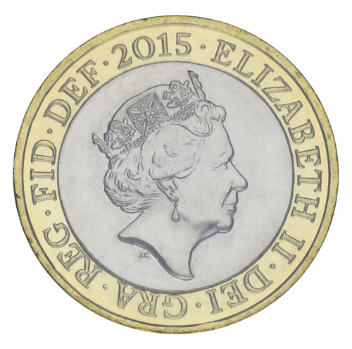 фото Великобритания 2 фунта 2015 Биметалл UNC Британия