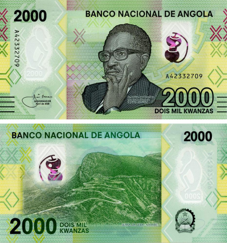 фото Ангола 2000 кванза 2020 Полимер UNC (PW163)