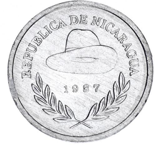 фото Никарагуа 5 сентаво 1987 F-VF