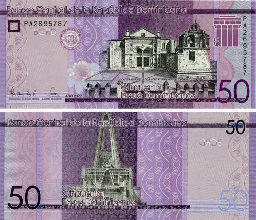 фото Доминикана 50 песо 2022 UNC (P189)