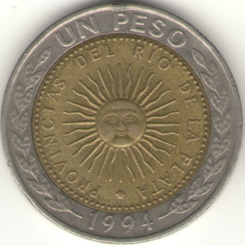 фото Аргентина 1 песо 1994 VF (KM#112.1)