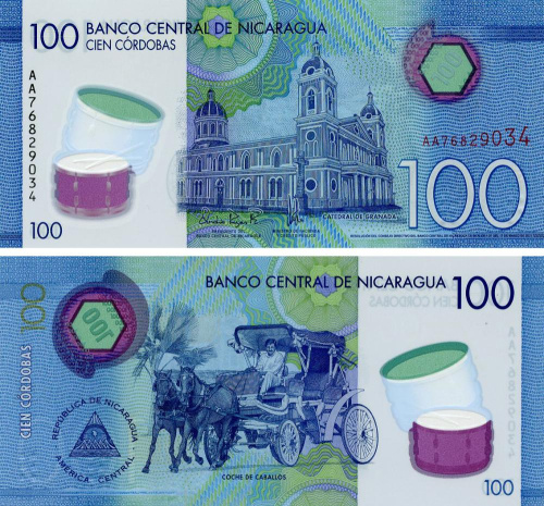 фото Никарагуа 100 кордоб 2021 Полимер UNC (P212a)