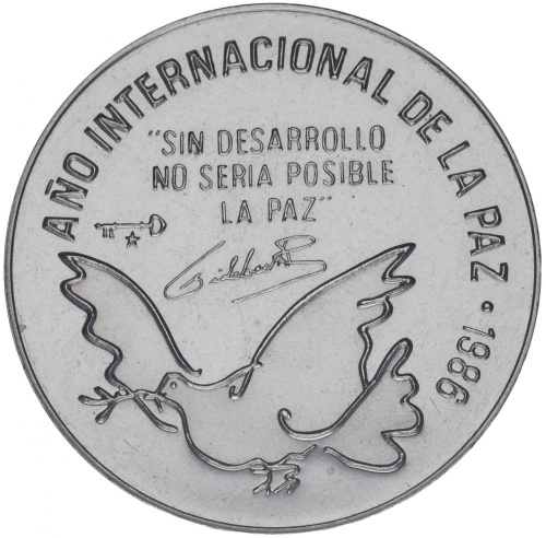 фото Куба 1 песо 1986 UNC (KM#156)