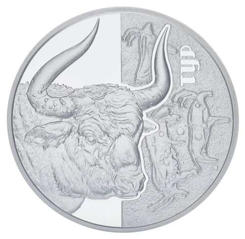 фото Украина 5 гривен 2017 Серебро UNC Фауна - Тур (Ag 925, пол-унции, 15,55 грамм)