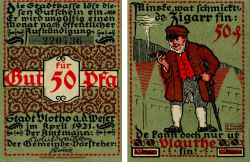 фото Германия Нотгельд 50 пфеннигов 1921 F-VF Ганновер