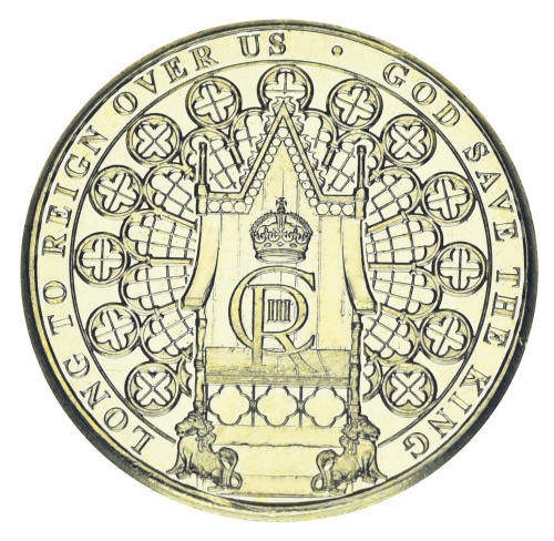 фото Гибралтар 1 фунт 2023 UNC Коронация Чарльза (Карла) III