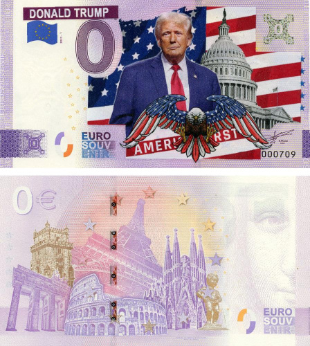 фото США 0 ЕВРО 2023 UNC Президент США Дональд Трамп