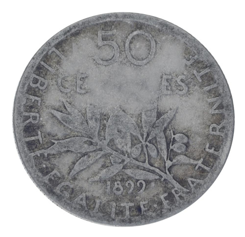 фото Франция 50 сантим 1899 Серебро F-VF