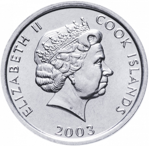 фото Острова Кука 1 цент 2003 «275 лет со дня рождения Джеймса Кука» UNC (KM#419)