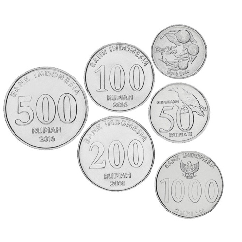фото Индонезия набор из 6 монет 1994-2016 UNC 25, 50, 100, 200, 500, 1000 рупий