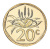 фото ЮАР 20 центов 2025 AU-UNC