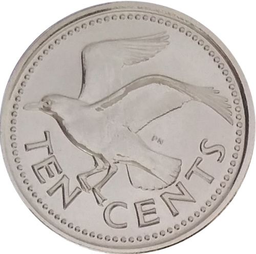 фото Барбадос 10 центов 2012 UNC (KM#12a)