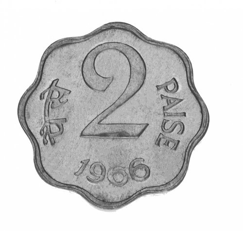 фото Индия 2 пайса 1966 F-VF