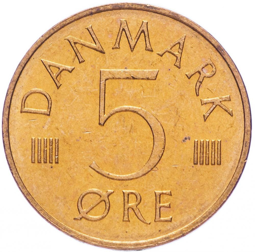 фото Дания 5 эре 1973 VF (KM#859.1)