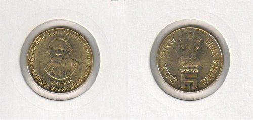 фото Индия 5 рупий 2011 UNC (KM#393)