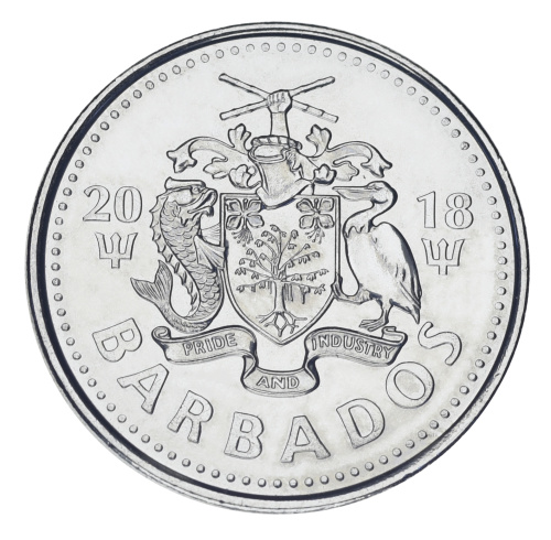 фото Барбадос 25 центов 2018 UNC