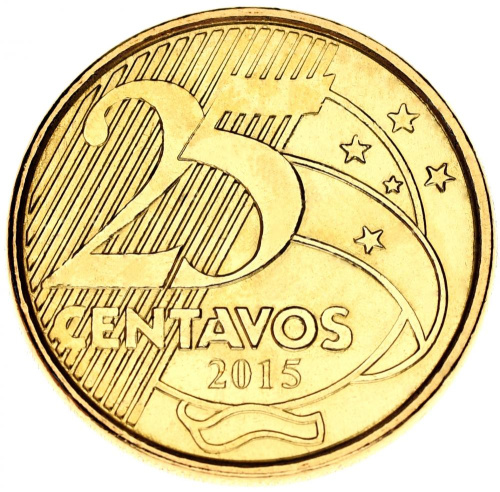 фото Бразилия 25 сентаво 2015 UNC