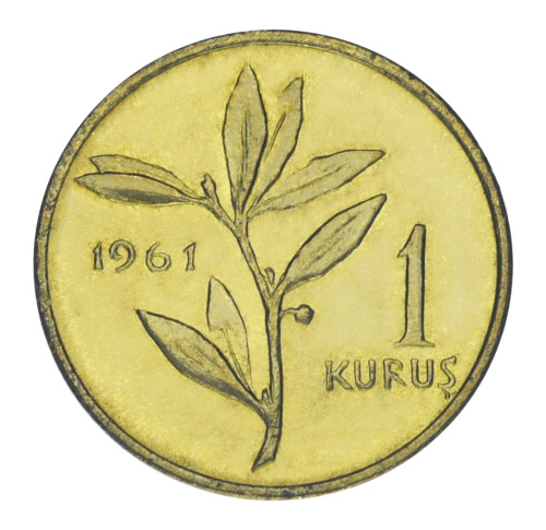 фото Турция 1 куруш 1961 F-VF