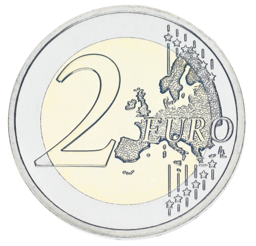 фото Словакия 2 евро 2026 Биметалл UNC Тренчин - Европейская столица культуры 2026