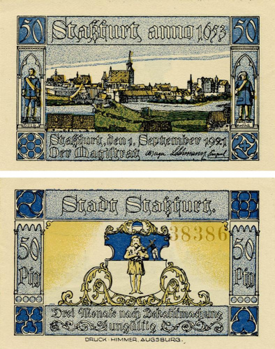 фото Германия Нотгельд  50 пфеннигов 1921  F-VF  Штасфурт