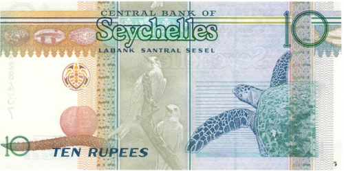фото Сейшельские острова 10 рупий 2013 UNC (P36c)