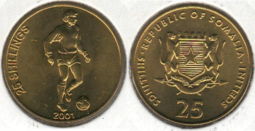 фото Сомали 25 шиллингов 2001 VF (KM#103)
