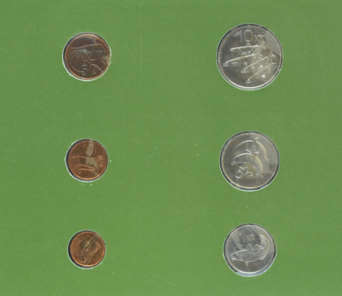 фото Исландия Набор монет 1981-1984 UNC 5, 10, 50 эйре, 1, 5, 10 крон и 3 марки в сувенирной упаковке