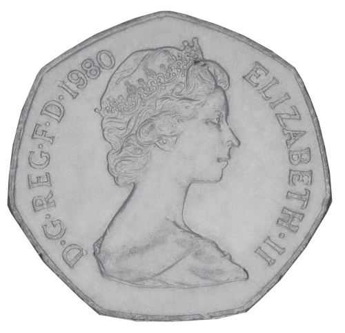 фото Великобритания 50 пенсов 1980 F-VF