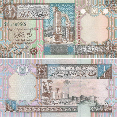 фото Ливия 1/4 динара 2002 UNC (P62)