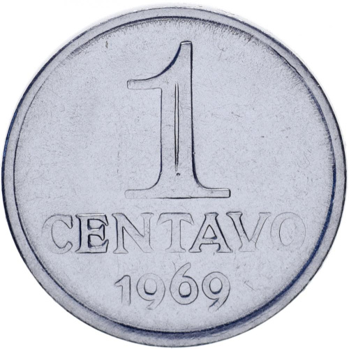 фото Бразилия 1 сентаво 1969 UNC