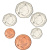 фото Гернси набор из 6 монет 2012 UNC 1, 2, 5, 10, 20, 50 пенсов