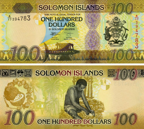 фото Соломоновы острова 100 долларов 2023 (2024) UNC (P36(4))