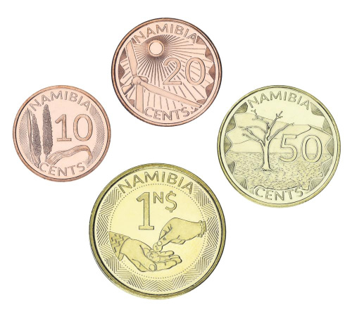 фото Намибия набор из 4 монет 2025 UNC 10, 20, 50 центов, 1 доллар
