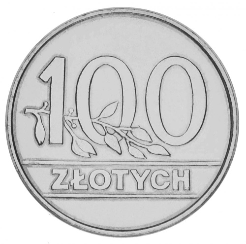 фото Польша 100 злотых 1990 AU-UNC