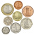 фото Остров Мэн набор из 8 монет 2007-2012 UNC 1, 2, 5, 10, 20, 50, пенсов, 1, 2 фунта