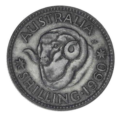 фото Австралия 1 шиллинг 1960 Серебро F-VF