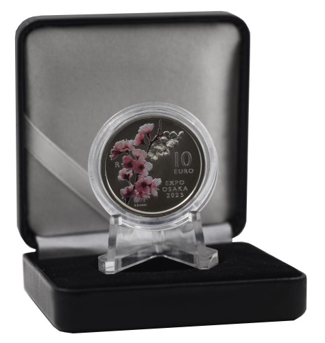 фото Сан-Марино 10 евро 2025 UNC Цветы Експо 2025 Осака