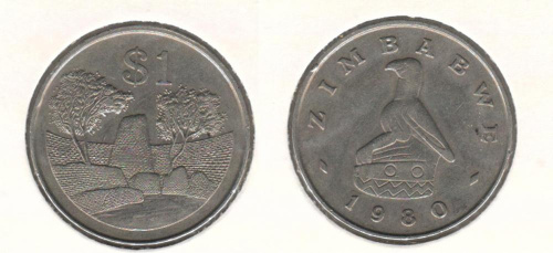 фото Зимбабве 1 доллар 1980 VF (KM#6)